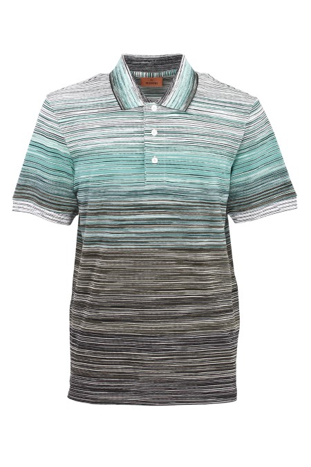 Shop MISSONI  Polo: Missoni polo in piquet di cotone fiammato.
Polo a maniche corte.
Chiusura con bottoni.
Piquet di cotone fiammato.
Composizione: 100% Cotone.
Fabbricato in Romania.. US24S20G BJ0014-SM9A3VERDE